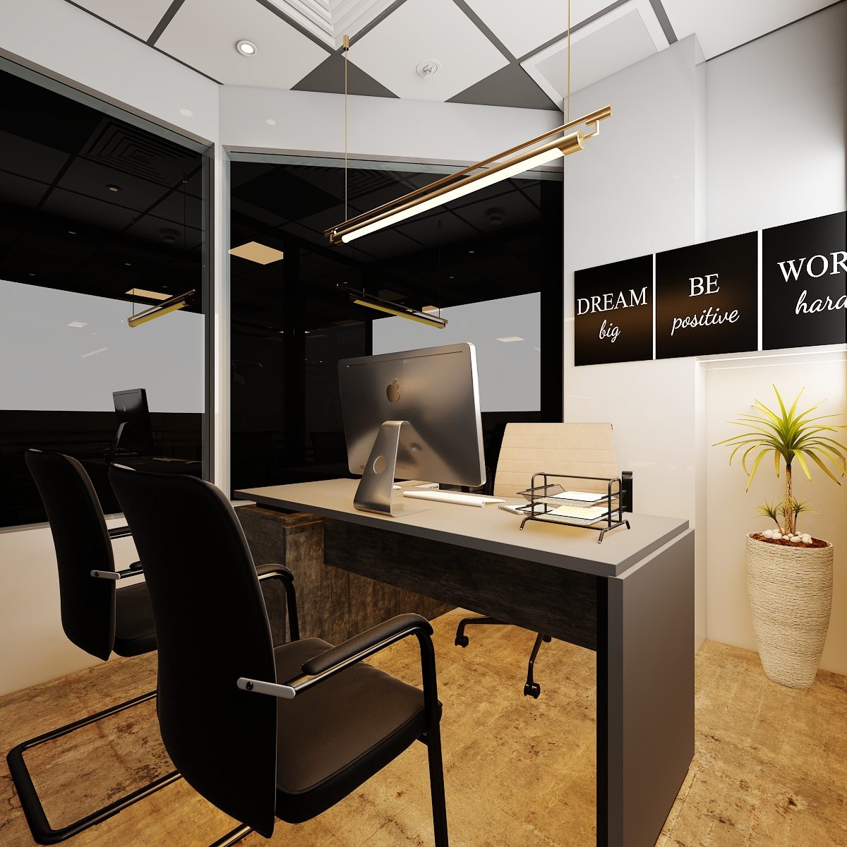 Interior design in office